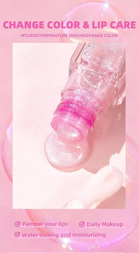 Cosmetics Color Changing Lip Oil V2, Magic Color Changing Lip Oil Cosmetics, Plumping Lip Oil Moisturizing Lip Gloss, Long...
