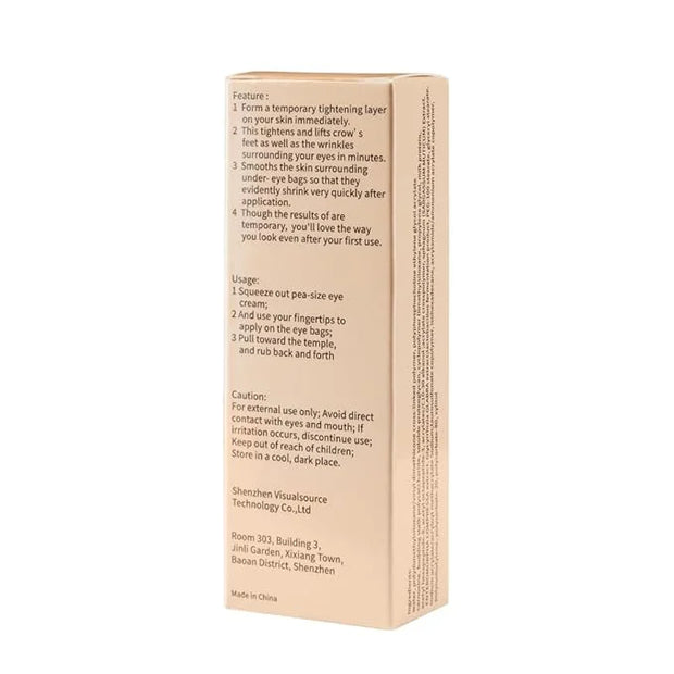 2Pack Instant Temporary Eye Cream Set,Visuasource 1ml Eye Tightening Serum Quickly Firming Reduces Under-eye puffiness,Dar...