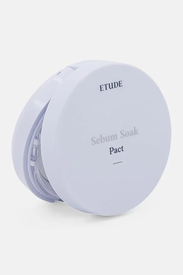 ETUDE Sebum Soak Pact | Facial Oil Control and Soft Skin with this Mineral Powder that Absorbs Sebum for a Matte Face | K-...