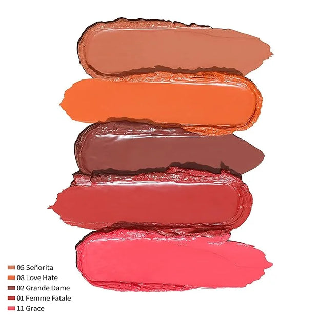 Oulac Orange Nude Shine Lipstick - Peach Moisturizing Lip Stick Glossy Tinted Lip Balm, Sheer Shine Juicy Finish, Lightwei...