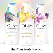 Olay Body Wash for Women, Fresh Radiance, Refreshing & Renewing, Made with Plant Based Cleansers, B3 Botanical Complex, Fo...