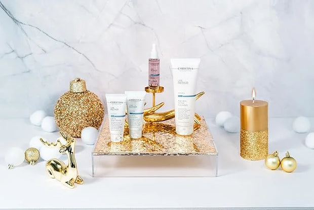 Christina Christmas Gift Box #4 Line Repair Hydra | Cleanser Serum Moisturizing Cream Night Cream - Product Image