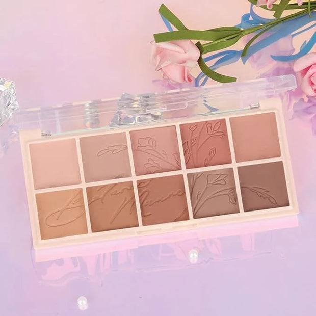 evpct 10 Colors Matte Nude Eye Shadow Palette Makeup for Older Women, Nude Brown Pink Cocoa Taupe Mauve Neutral Matte Crea...