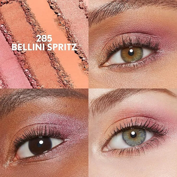 COVERGIRL Eye Enhancer, Bellini Spritz, Eyeshadow Quad, Easy to Wear, Clean & Vegan, Talc-Free, Matte & Shimmer Finishes, ...