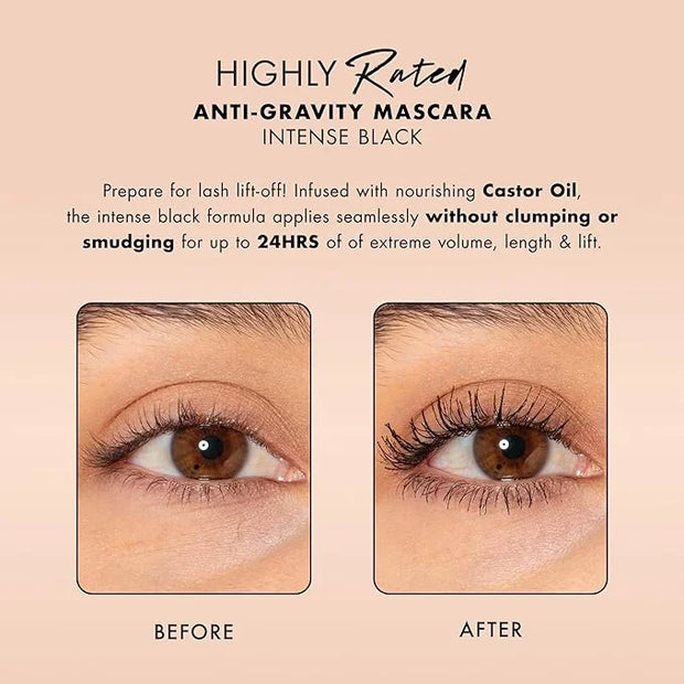 Milani Mascara Volume and Length, Highly Rated Anti-Gravity Black Shade with Castor Oil and Molded Hourglass Shaped Lash C...