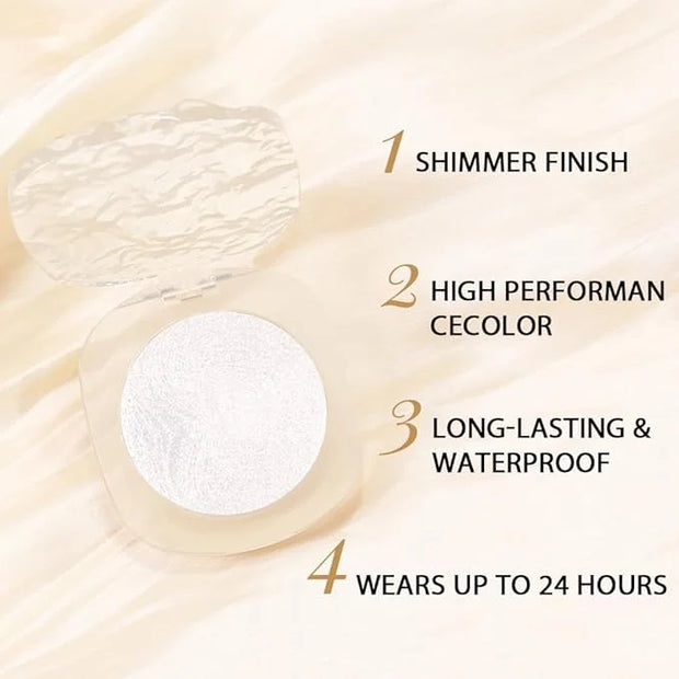 Monochrome Matte Eyeshadow Makeup Palette, Highly Pigmented Pearl White Eyeshadow Palette, Shimmer Pressed Powder Eye shad...