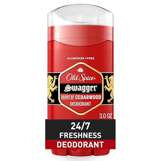 Old Spice Aluminum Free Deodorant for Men, 24/7 Odor Protection, 24/7 Freshness & Lasting Scent, Swagger with Cedarwood Sc...
