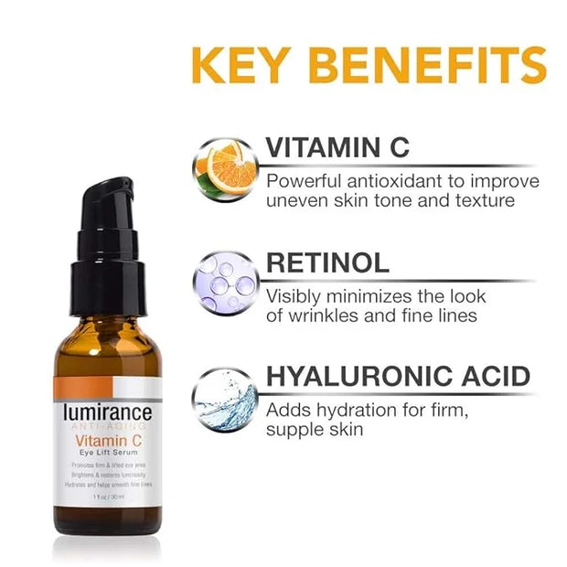 Vitamin C Eye Lift Serum, Minimizes the Look of Wrinkles and Crows Feet, Helps with Firming and Dark Circles, 30ml/1 fl oz...
