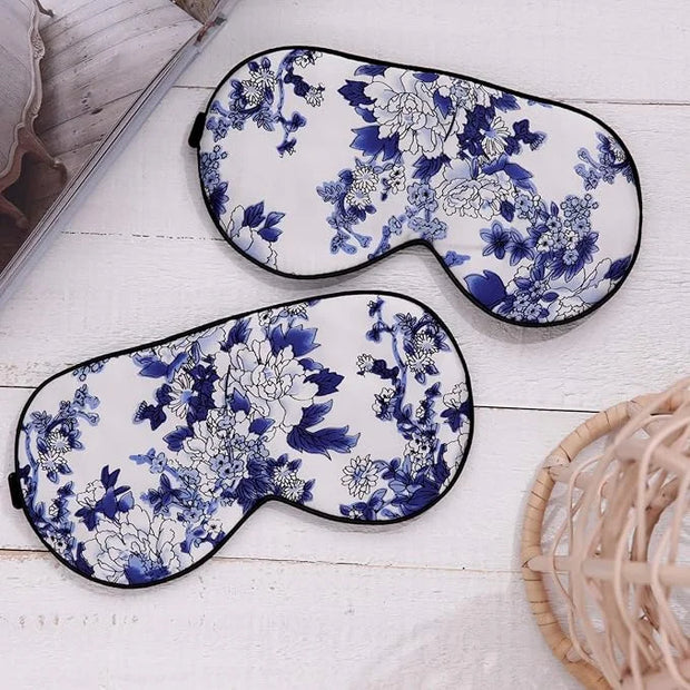 MAXFEEL Feel 100% Pure Silk Eye Mask - Sleep Eye Cover in Floral Colors (#39) - Product Image