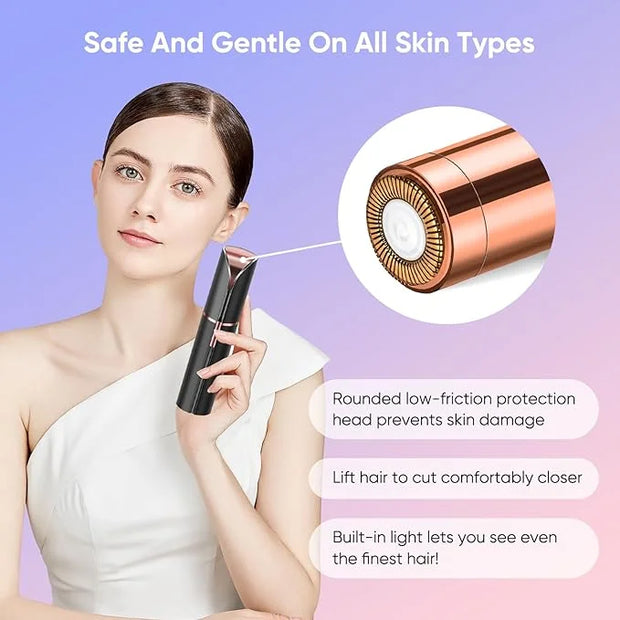 Facial Hair Remover for Women, Device, Remover Women Face, Finishing Touch Upper Lips, Chin & Cheeks, USB Rechargeable wit...