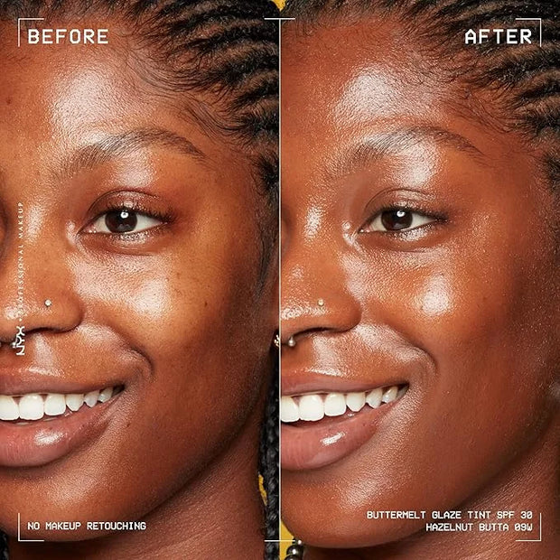 NYX PROFESSIONAL MAKEUP Buttermelt Glaze Soft Glow Skin Tint + SPF 30, Up To 12HR Wear, 09 Hazelnut Butta - Product Image