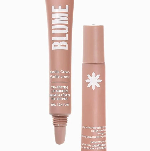 Blume Tri-Peptide Vanilla Lip Balm - Superbalm Lip Moisturizer with Shea Butter and Squalane to Deeply Hydrate & Heal Dry,...