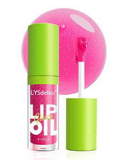 Lip Oil Lip Glaze-1Pcs Big Brush Head Hydrating Pink Lip Glow Oil,Shiny Transparent Lip Gloss Plumping,Long Lasting Non-st...