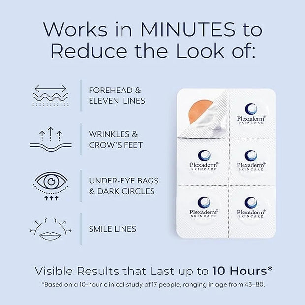 Plexaderm Rapid Reduction Eye Serum - Visibly Reduces Under-Eye Bags, Wrinkles, Dark Circles, Fine Lines & Crow's Feet Ins...