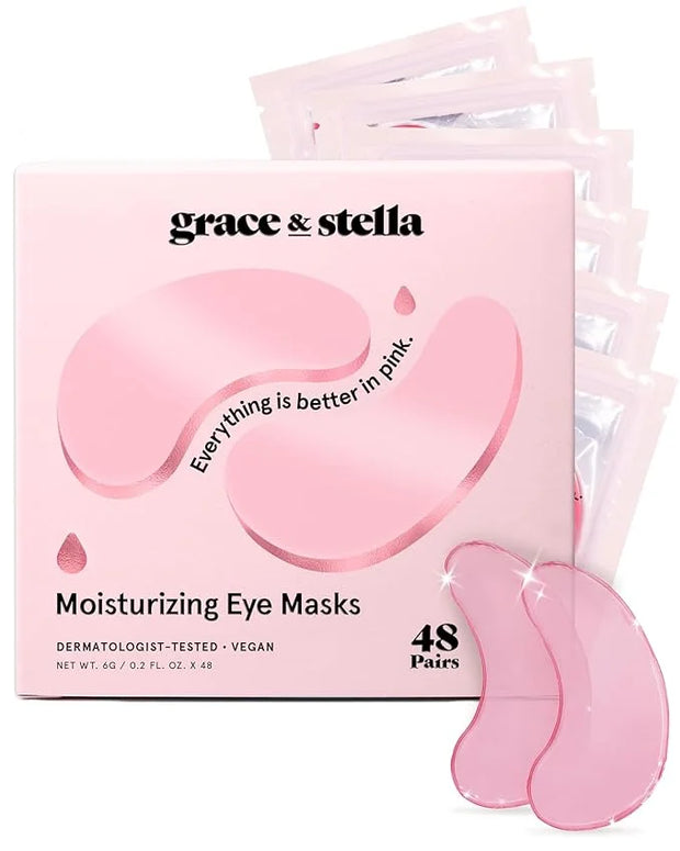 grace & stella Award Winning Under Eye Mask - Reduce Dark Circles, Puffy Eyes, Undereye Bags, Wrinkles - Gel Under Eye Pat...