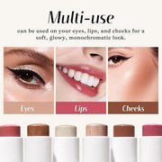 KIMUSE Face Sticks Trio, Cream Blush Stick & Highlighter Stick & Contour Stick for Sculpt the Cheeks, Long Lasting Cream C...