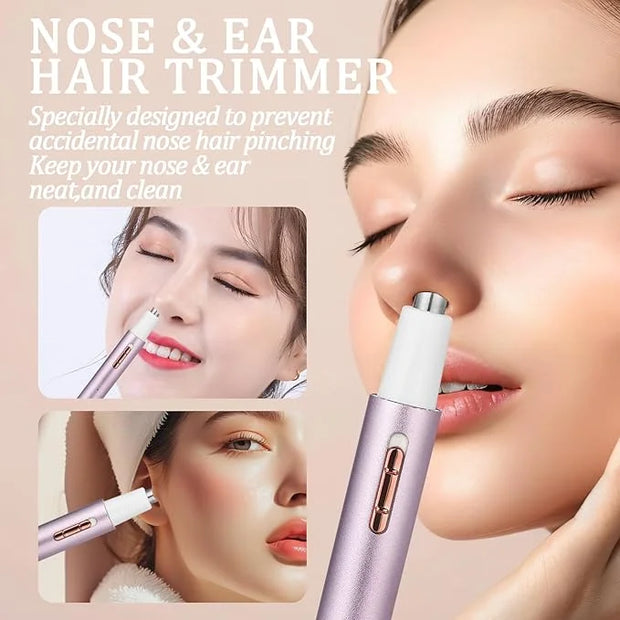 2025 Rechargeable Nose and Ear Hair Trimmer for Women Men – Painless Facial and Eyebrow Hair Remover, Dual-Edge Blades, IP...