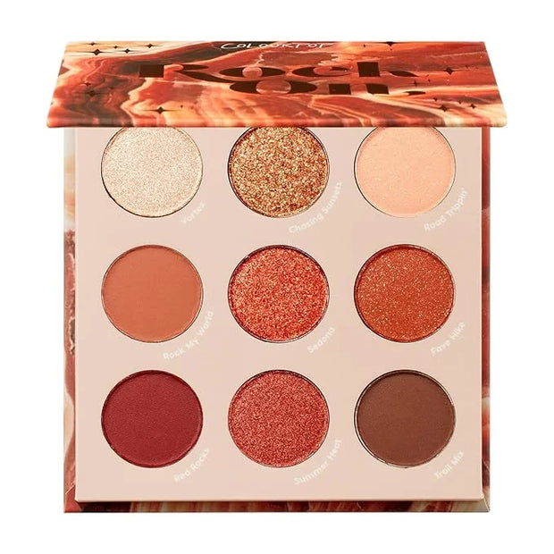 ColourPop Rock On Eyeshadow Palette - Warm, Earthy Terracotta Palette with Metallic and Matte Finishes - High-Pigment Eye ...