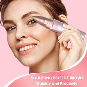 Eyebrow Facial Hair Remover - 2 in 1 Rechargeable Eyebrow Trimmer and Facial Hair Removal for Women, Painless Electric Hai...