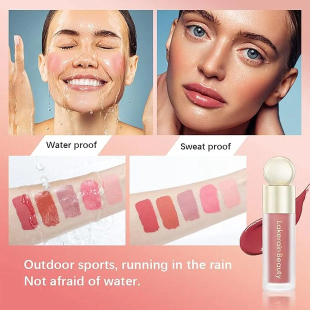 Liquid Blush, Soft Cream Face Blush, Velvet Liquid Blush Makeup Natural Matte Finish Looking, Long-Lasting, Smudge Proof, ...