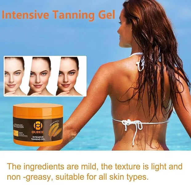2024 Tanning Gel, Brown Tanning Gel, Tanning Accelerator Cream, Soft Brown Intensive Tanning Luxe Gel,carroten tanning gel...