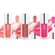 3Pcs Plumping Lip Oil, Hydrating Lip Gloss Tinted Lip Balm Lip Care Transparent Toot Lip Oil, Long Lasting Nourishing Lip ...