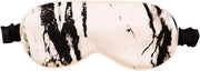 Celestial Silk Mulberry Silk Sleep Eye Mask with Adjustable Elastic Strap (Normal - Adjustable, White Marble) - Product Image