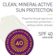 BOB KIDS Balm, SPF 40 Broad Spectrum Mineral Sun Protection, Hydrating, Perfect for Winter and Water Sports, Safe for Sens...