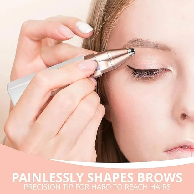 Facial - Eyebrow Hair Remover for Women: Rechargeable 2 in 1 Eyebrow Trimmer and Face Shavers for Women - Painless Electri...