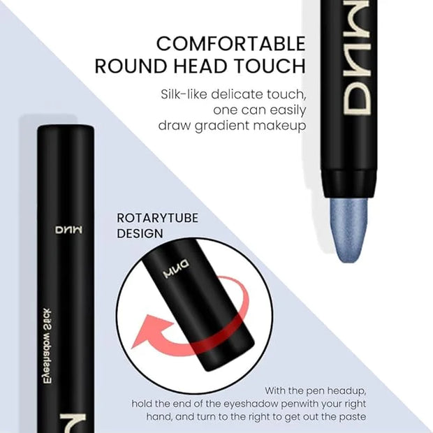 evpct 2Pcs Cream Eyeshadow Sticks Set for Eyes Sky Blue & Greenish Cyan Shimmer Eye Crayon Shadow Brightener Stick Pencil ...