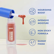 Handmade Heroes 100% Natural Vegan Lip Oil with Squalane Non-Sticky Lip Gloss Moisturizing, Shiny, Nourishing Korean Lip G...