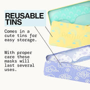 Pacifica Reusable Mask – Under Eye Mask Silicone Face Mask for Fine Lines & Dark Circles, Pair with Serum, Storage Tin Inc...