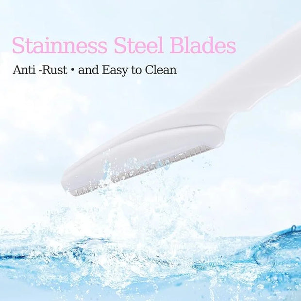40pcs Eyebrow Razor for Women, Face Shaver Kit Dermaplaning Tool for Peach Fuzz Removal, Stainless Steel Blades with Prote...
