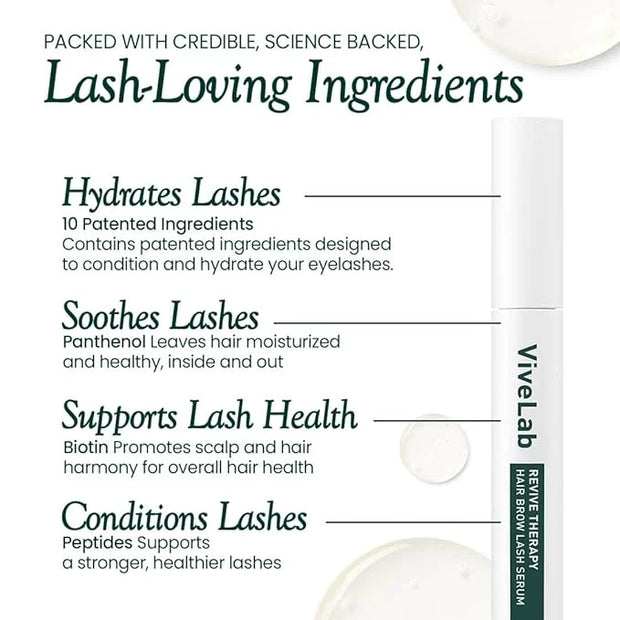 Biotin Lash Serum - Eyelash and Eyebrow Growth Serum for Thicker, Fuller Lashes and Brows, Korean Dermatologist-Developed,...