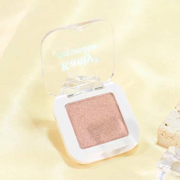 Kaely Pressed Single Eyeshadow Makeup, Champagne Shimmer Highly Pigmented Monochrome Eye Shadow Palette, Waterproof Neutra...