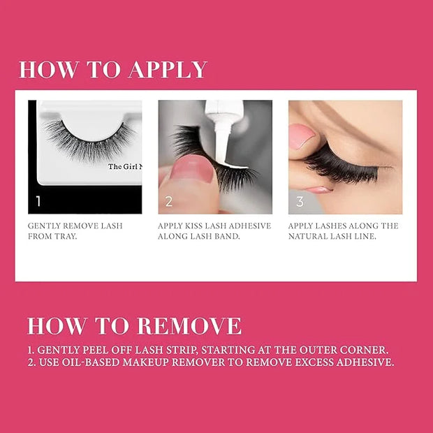 KISS Lash Couture LuXtensions Collection False Eyelashes, Flat Lash Technology, Super Slim Lash Band, Real Lash Extension ...
