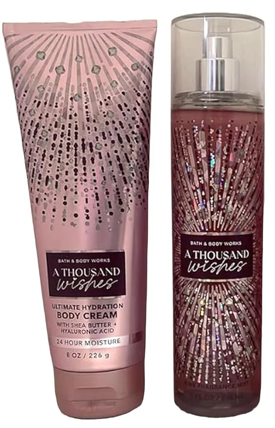 Bath & Body Works - Signature Collection - A Thousand Wishes- Gift Set- Fine Fragrance Mist & Ultra Shea Body Cream by Bat...