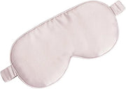 Silk Eye Mask with Elastic Strap Blackout Sleep Mask, One-Size, Blush - Product Image