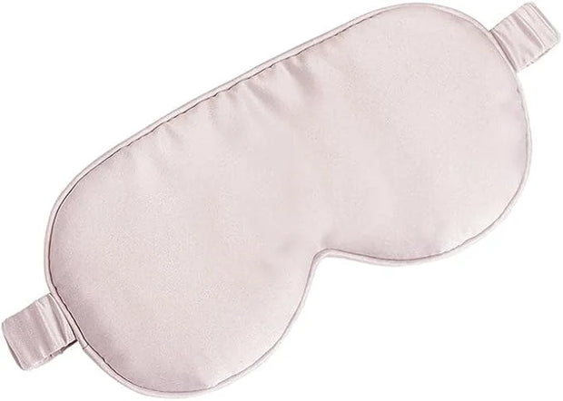 Silk Eye Mask with Elastic Strap Blackout Sleep Mask, One-Size, Blush - Product Image