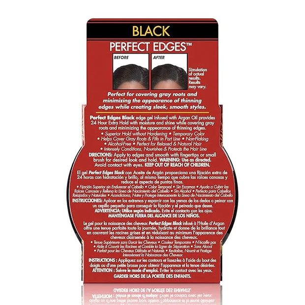 Creme of Nature with Argan Oil From Morocco Perfect Edges Hair Gel, 24 Hour Hold with Moisture and Exotic Shine, Black, 2....