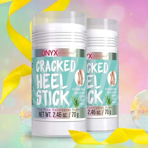 Onyx Professional Cracked Heel Repair Balm Stick for Dry Cracked Feet Treatment, Tea Tree Scent, 2 pack - Moisturizing Foo...