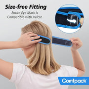 3D Cooling Sleep Mask, Gel Sleep Eye Mask with Hot & Cold Compress Therapy, Zero Eye Pressure Blackout Night Blindfold, So...