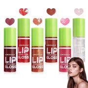 6 Colors Lip Oil Set,Big Brush Head Lip Glow Oil,Moisturizing Shiny Lip Plumping Lip Gloss Oil,Non-sticky Long Lasting Hyd...