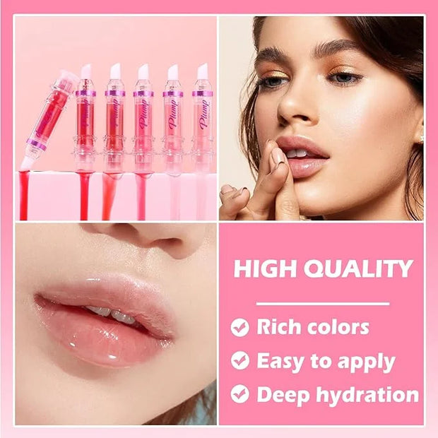 Korean Clear Lip Oil Gloss for Women,Ultra-Hydrating Lip Glow Oil with Chili Extract，Nourishing Lip Oil Tinted,Lip Plumpin...