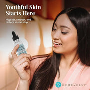 RemeVerse Hyaluronic Acid Serum - 100% Pure Formulation for Face, Lips & Décolleté - Intense Moisture for Dry Skin & Fine ...