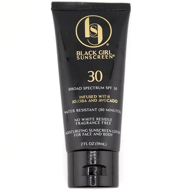 BLACK GIRL SUNSCREEN - Face & Body Moisturizing Sunscreen Lotion SPF 30, No White-Residue for Melanin Rich Skin (2 Fl. Oz....