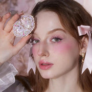 Flower Knows Strawberry Rococo Embossed Blush;Berry Matte Finish;Buildable & Blendable Powder Blush for cheeks,Highly Pigm...