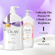 Olay Body Wash for Women, Age Defying with Vitamin E, 24hr Moisturizing, Hydrating & Refreshing, B3 Vitamin Complex, Free ...