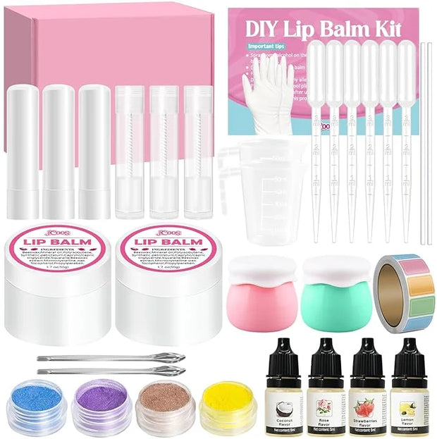 JCOOS Lip Gloss Making Kit, Lip Gloss Set for Teens Lip Kit Fun DIY Lipgloss Making Kit, Diy Lip Balm Kit Make Your Own Li...