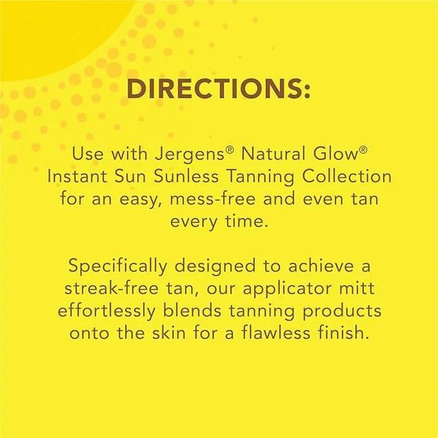 Jergens Natural Glow Body Applicator Mitt, Flawless, Streak-free Tanning Blender Glove, Reusable Tanning Mitt Protects Han...